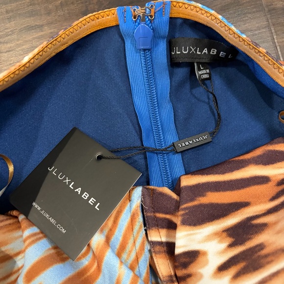 JLUXLABEL Royal Versailles Strapless Bodysuit Maxi Skirt Set NWT L - Picture 6 of 13